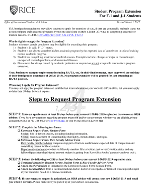  Student Program Extension Immigration Regulations 2017