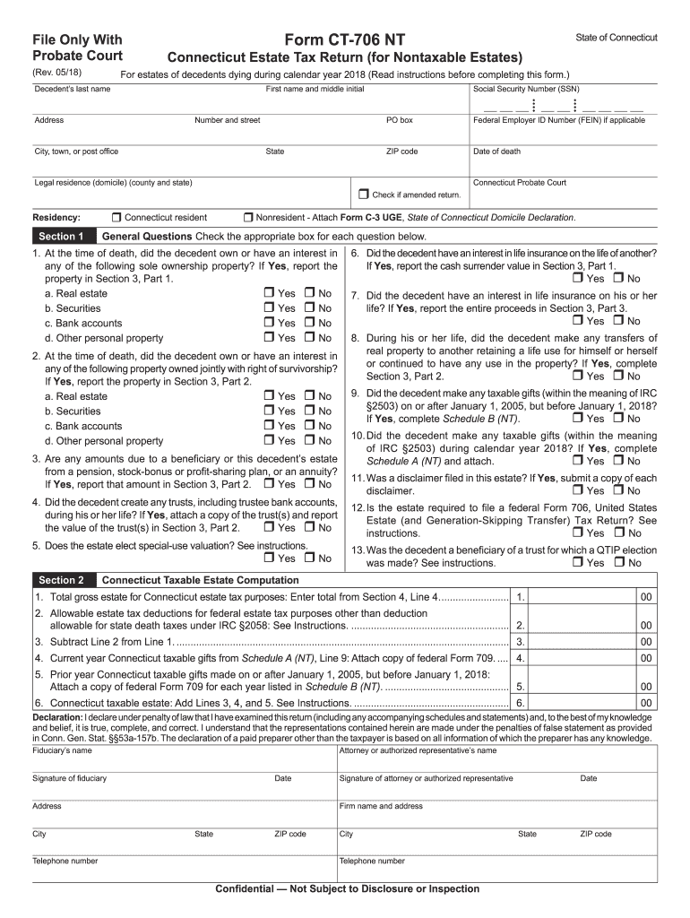  Form Ct 706 Nt 2018