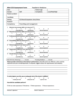 Mini Cex Form PDF