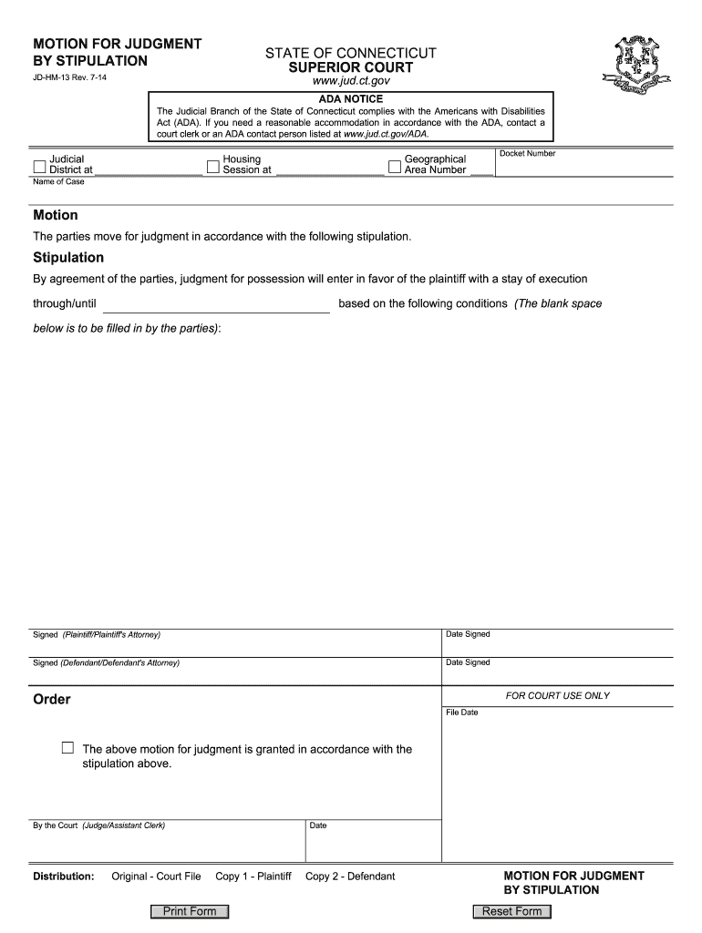  Motion Judgment Ct 2014