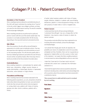 Collagen P I N Reps Patient Consent Form DOCX