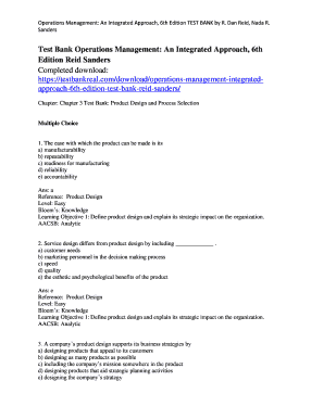 Operations Management an Integrated Approach PDF  Form