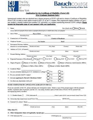 Get and Sign Baruch College Transcript 2018-2022 Form
