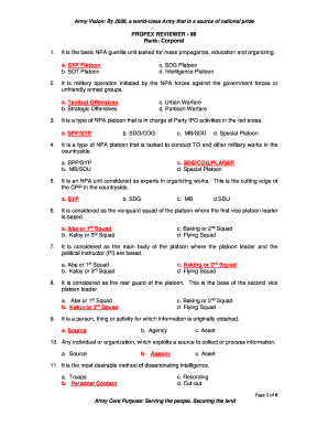 Profex Result List of Passers  Form