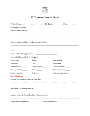 Iv Therapy Consent Form