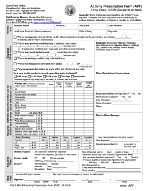 Activity Prescription Form