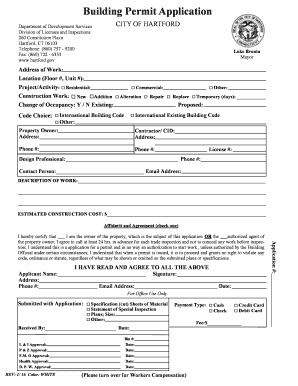 Hartford Gov Building Permits  Form