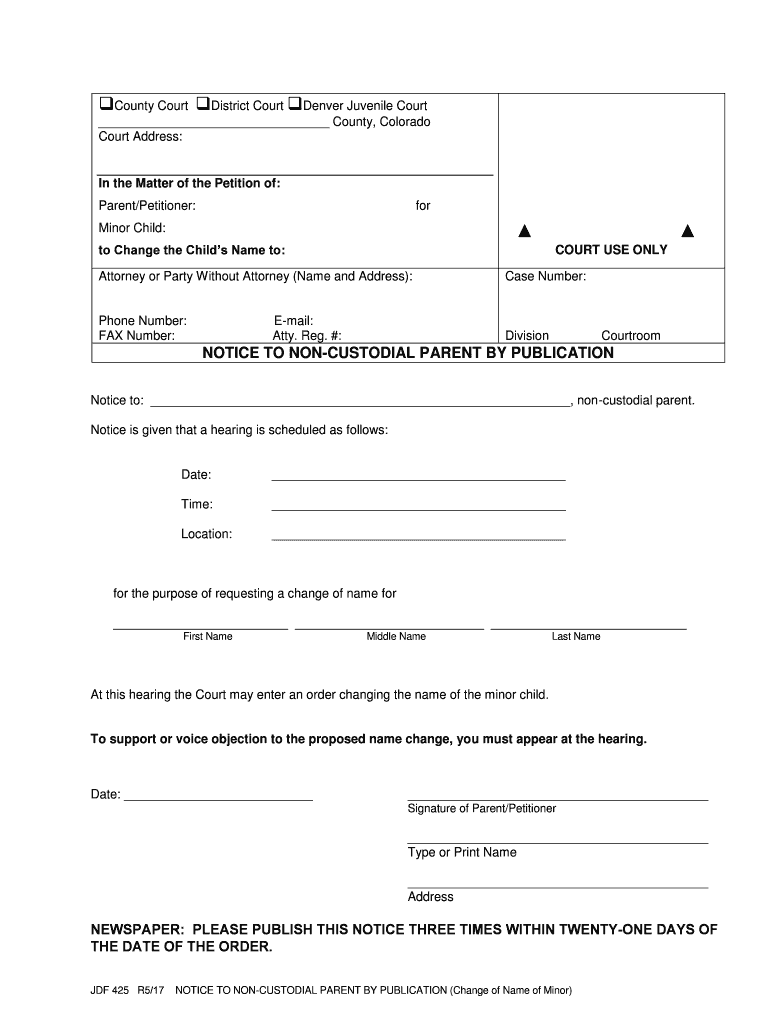  Jdf 425 Form 2017-2024