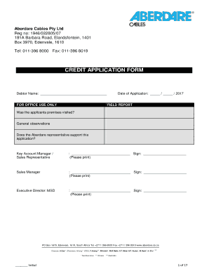 Aberdare Cables Job Application Forms