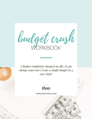 The Budget Mom Workbook PDF  Form