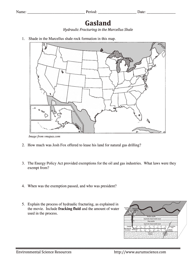 Gasland Worksheet  Form