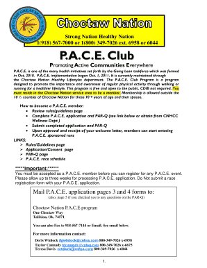 Choctaw Pace  Form