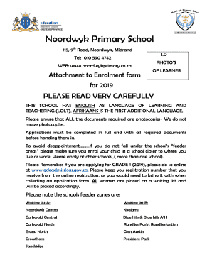 Noordwyk Primary School  Form