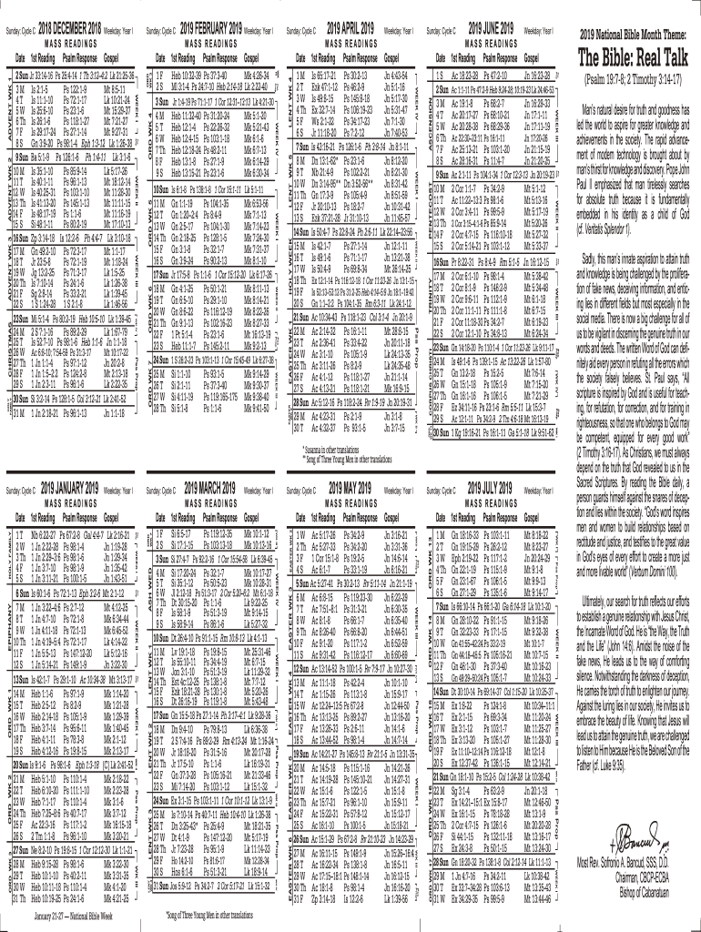  Bible Guide 2019-2024