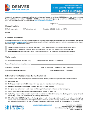  Green Buildings Declaration Form for Existing Buildings and Medium Sized Additions Green Buildings Declaration Form for Existing 2018