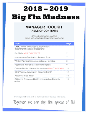 Big Flu Madness UK HealthCare University of  Form