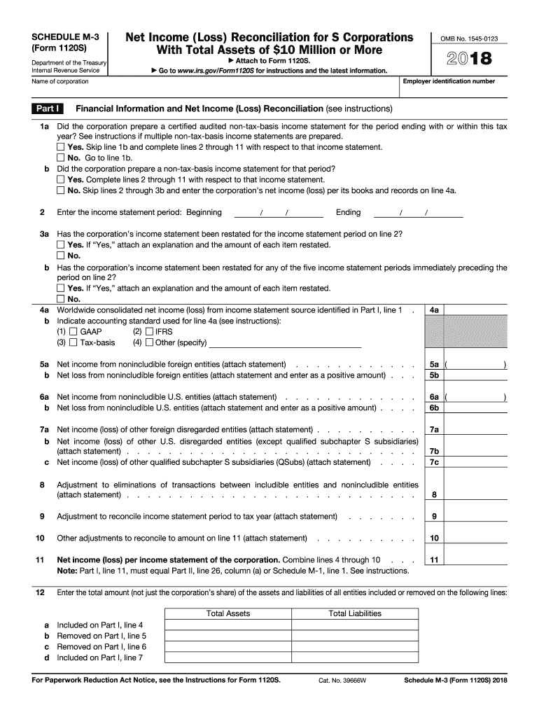  Schedule M 3 1120 2018-2024