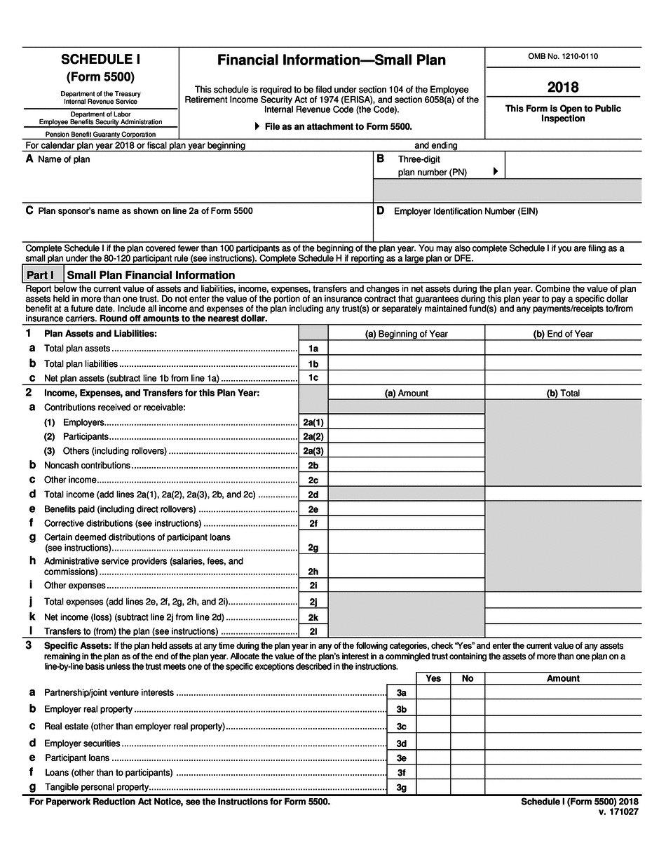 2021 Schedule I (5500 form)