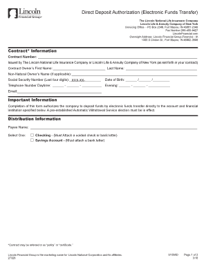 How Long Does it Take to Get Direct Deposit from Lincoln Financial  Form