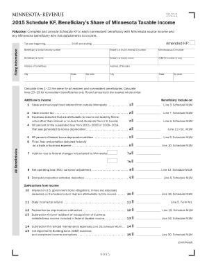 Schedule M1W, Minnesota Income Tax Withheld  Form