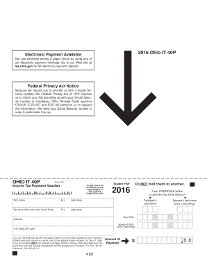 Estimated Payment Ohio Department of Taxation Ohio Gov  Form