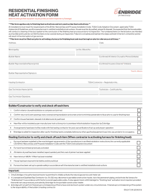 Enbridge Commissioning Form