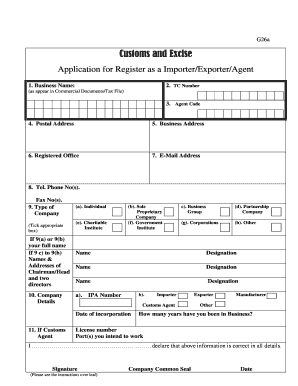 Png Customs G26 Form