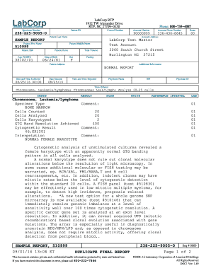 Patient Test Information LabCorp