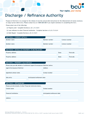  Bcu Discharge Authority 2015