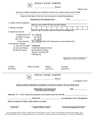 Sonali Bank Account Opening Form