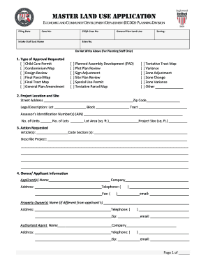 Master Land Use Application City of Inglewood  Form