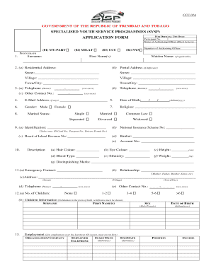 Sysp Trinidad  Form