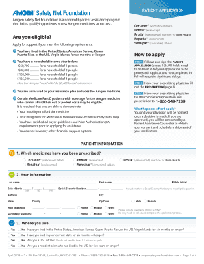  How to Apply Are You Eligible? Amgen Safety Net Foundation 2018