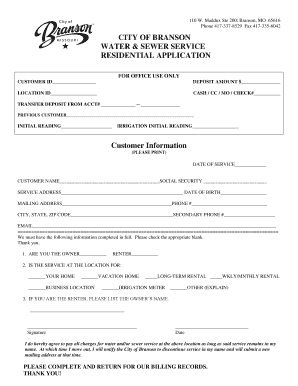 Branson Mo  Form