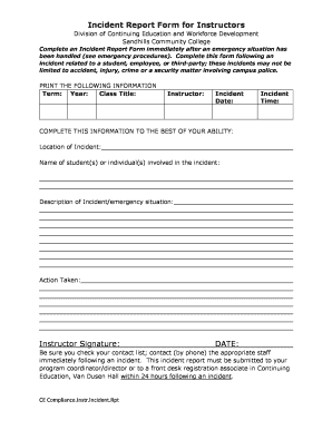 Incident Report Form for Instructors DOCX