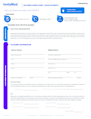  InstaMed Order Form Payer Payments CareSource 2017