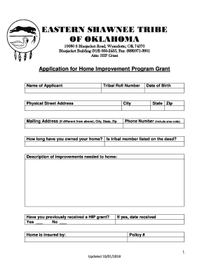 Eastern Shawnee Tribe of Oklahoma Forms