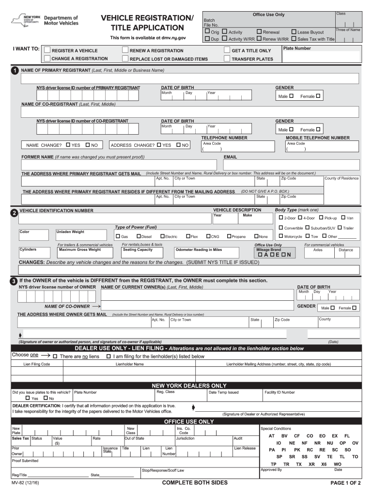 Mv 82 Form Fill Out and Sign Printable PDF Template signNow