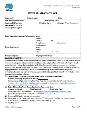  Caltrans Labor Compliance Checklist Form 2018