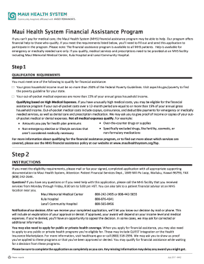 Maui Financial Assistance Program  Form