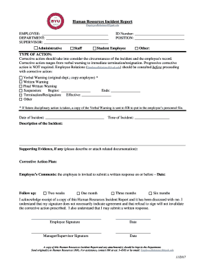 HR Incident Report 11 01 17  Form