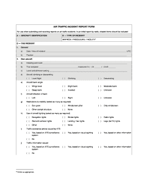 1 ICAO Model Air Traffic Incident Report Form Albcontrol