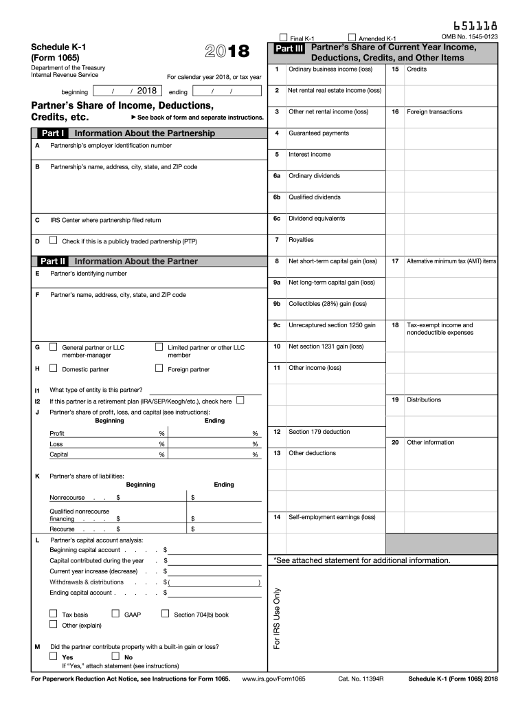  Form 1065 2018