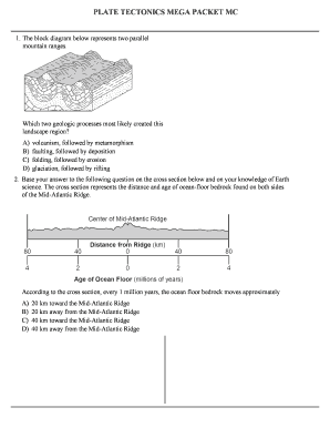 Plate Tectonics Mega Packet  Form