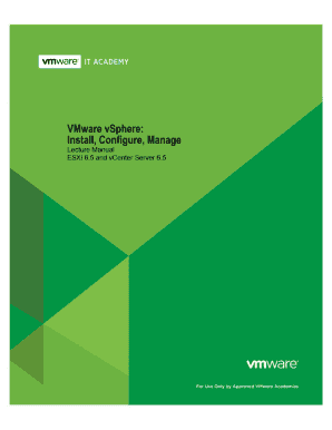 Vmware Vsphere Install Configure Manage V6 5 PDF Download  Form