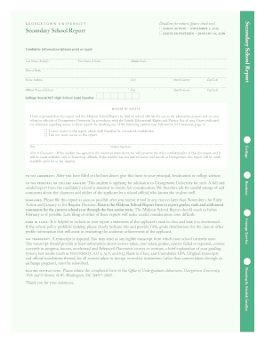 Georgetown School Report  Form