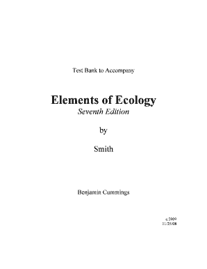 Elements of Ecology Test Bank  Form