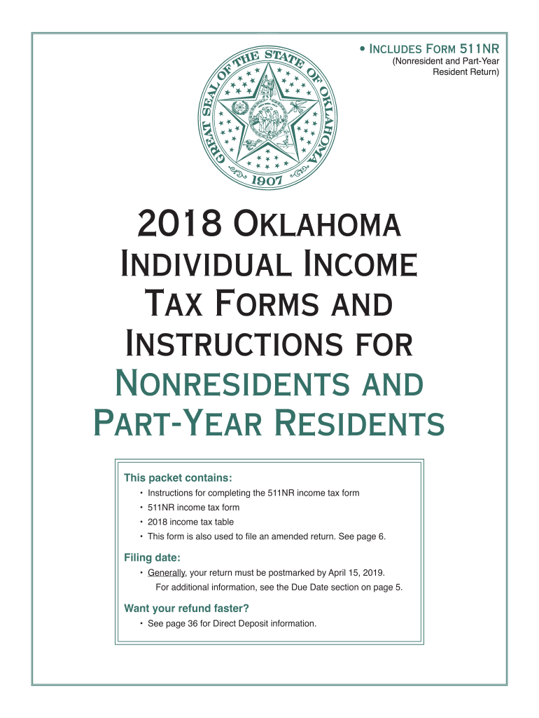  Oklahoma State Taxes for 511nr 2018