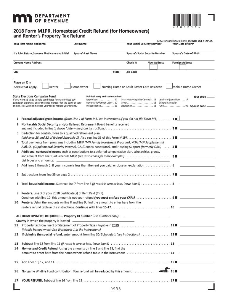  M1pr Form 2018