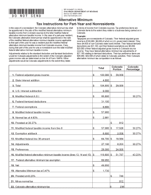 2016 Colorado Form 104AMT